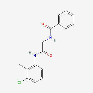 N-{2-[(3-chloro-2-methylphenyl)amino]-2-oxoethyl}benzamide