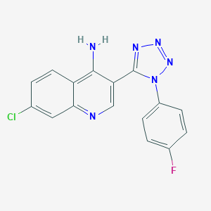 molecular formula C16H10ClFN6 B503190 7-chloro-3-[1-(4-fluorophenyl)-1H-tetraazol-5-yl]-4-quinolinamine 