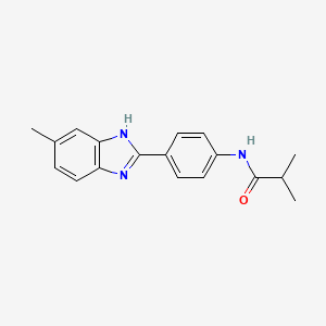 molecular formula C18H19N3O B5031901 2-methyl-N-[4-(5-methyl-1H-benzimidazol-2-yl)phenyl]propanamide 