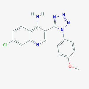 molecular formula C17H13ClN6O B503191 7-chloro-3-[1-(4-methoxyphenyl)-1H-tetraazol-5-yl]-4-quinolinamine 
