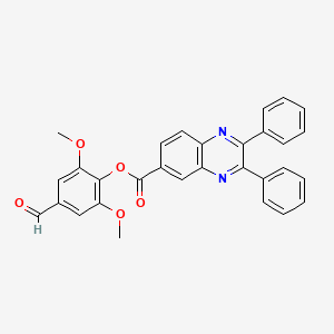 4-formyl-2,6-dimethoxyphenyl 2,3-diphenyl-6-quinoxalinecarboxylate