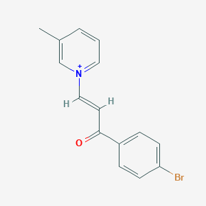 molecular formula C15H13BrNO+ B503192 1-[3-(4-Bromophenyl)-3-oxo-1-propenyl]-3-methylpyridinium 