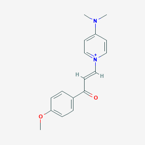 molecular formula C17H19N2O2+ B503193 4-(Dimethylamino)-1-[3-(4-methoxyphenyl)-3-oxo-1-propenyl]pyridinium 