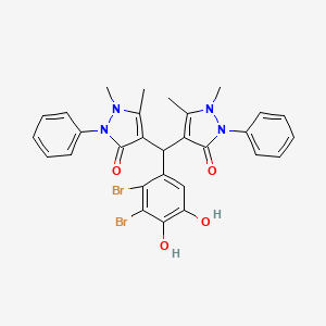 4,4'-[(2,3-dibromo-4,5-dihydroxyphenyl)methylene]bis(1,5-dimethyl-2-phenyl-1,2-dihydro-3H-pyrazol-3-one)