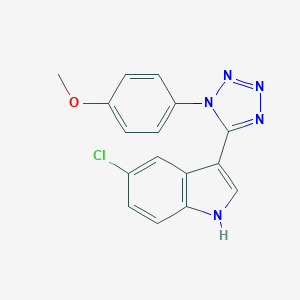molecular formula C16H12ClN5O B503194 5-chloro-3-[1-(4-methoxyphenyl)-1H-tetraazol-5-yl]-1H-indole 