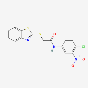 2-(1,3-benzothiazol-2-ylthio)-N-(4-chloro-3-nitrophenyl)acetamide