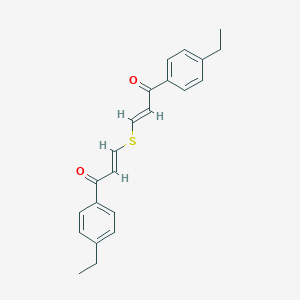 molecular formula C22H22O2S B503196 1-(4-Ethylphenyl)-3-{[3-(4-ethylphenyl)-3-oxo-1-propenyl]sulfanyl}-2-propen-1-one 