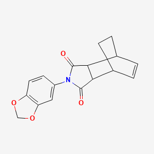 molecular formula C17H15NO4 B5031964 2-(1,3-benzodioxol-5-yl)-3a,4,7,7a-tetrahydro-1H-4,7-ethanoisoindole-1,3(2H)-dione 