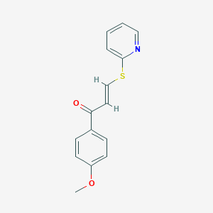 molecular formula C15H13NO2S B503199 1-(4-Methoxyphenyl)-3-(2-pyridinylsulfanyl)-2-propen-1-one 
