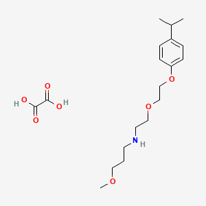 molecular formula C19H31NO7 B5031998 3-methoxy-N-[2-[2-(4-propan-2-ylphenoxy)ethoxy]ethyl]propan-1-amine;oxalic acid 