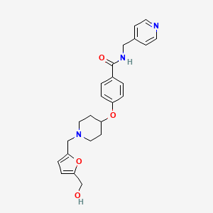 molecular formula C24H27N3O4 B5032012 4-[(1-{[5-(hydroxymethyl)-2-furyl]methyl}-4-piperidinyl)oxy]-N-(4-pyridinylmethyl)benzamide 