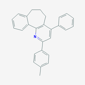molecular formula C27H23N B503204 2-(4-methylphenyl)-4-phenyl-6,7-dihydro-5H-benzo[6,7]cyclohepta[1,2-b]pyridine 