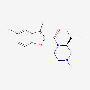 (2S)-1-[(3,5-dimethyl-1-benzofuran-2-yl)carbonyl]-2-isopropyl-4-methylpiperazine