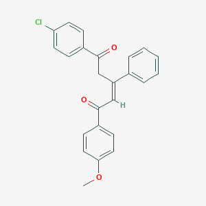 molecular formula C24H19ClO3 B503205 5-(4-Chlorophenyl)-1-(4-methoxyphenyl)-3-phenyl-2-pentene-1,5-dione 