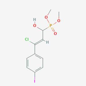 Dimethyl 3-chloro-1-hydroxy-3-(4-iodophenyl)-2-propenylphosphonate