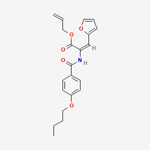 prop-2-enyl (E)-2-[(4-butoxybenzoyl)amino]-3-(furan-2-yl)prop-2-enoate