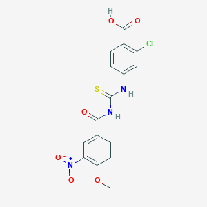 2-chloro-4-({[(4-methoxy-3-nitrobenzoyl)amino]carbonothioyl}amino)benzoic acid