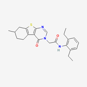 N-(2,6-diethylphenyl)-2-(7-methyl-4-oxo-5,6,7,8-tetrahydro[1]benzothieno[2,3-d]pyrimidin-3(4H)-yl)acetamide