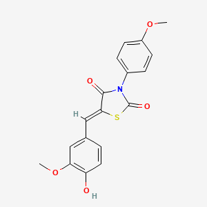 5-(4-hydroxy-3-methoxybenzylidene)-3-(4-methoxyphenyl)-1,3-thiazolidine-2,4-dione