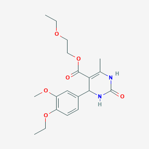 2-ethoxyethyl 4-(4-ethoxy-3-methoxyphenyl)-6-methyl-2-oxo-1,2,3,4-tetrahydro-5-pyrimidinecarboxylate