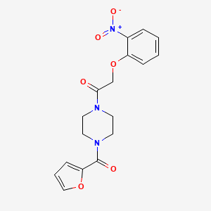 molecular formula C17H17N3O6 B5032137 1-(2-furoyl)-4-[(2-nitrophenoxy)acetyl]piperazine 