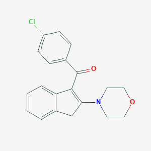 molecular formula C20H18ClNO2 B503214 (4-chlorophenyl)[2-(4-morpholinyl)-1H-inden-3-yl]methanone 