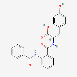 molecular formula C23H20N2O5 B5032151 2-[(2-Benzamidobenzoyl)amino]-3-(4-hydroxyphenyl)propanoic acid CAS No. 6054-83-7