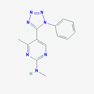 molecular formula C13H13N7 B503217 N,4-dimethyl-5-(1-phenyl-1H-tetraazol-5-yl)-2-pyrimidinamine 