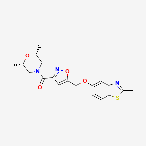 5-[(3-{[(2R*,6S*)-2,6-dimethyl-4-morpholinyl]carbonyl}-5-isoxazolyl)methoxy]-2-methyl-1,3-benzothiazole