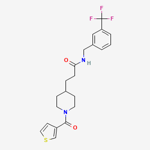 molecular formula C21H23F3N2O2S B5032208 3-[1-(3-thienylcarbonyl)-4-piperidinyl]-N-[3-(trifluoromethyl)benzyl]propanamide 