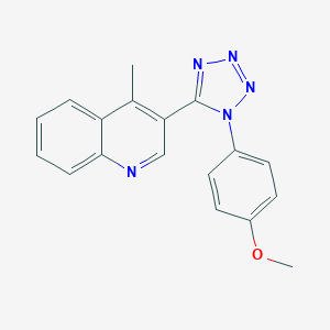 molecular formula C18H15N5O B503221 3-[1-(4-methoxyphenyl)-1H-tetraazol-5-yl]-4-methylquinoline 