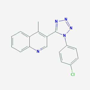 3-[1-(4-chlorophenyl)-1H-tetraazol-5-yl]-4-methylquinoline