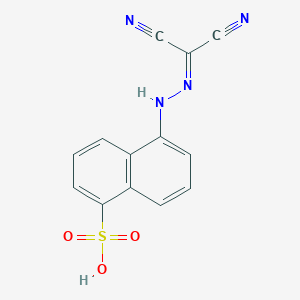 5-[2-(dicyanomethylene)hydrazino]-1-naphthalenesulfonic acid