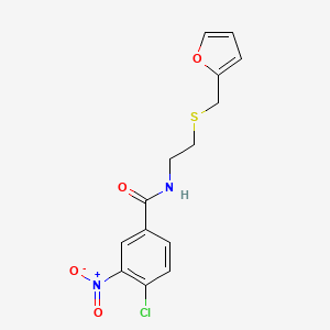 4-chloro-N-{2-[(2-furylmethyl)thio]ethyl}-3-nitrobenzamide