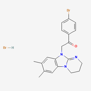 1-(4-bromophenyl)-2-(7,8-dimethyl-3,4-dihydropyrimido[1,2-a]benzimidazol-10(2H)-yl)ethanone hydrobromide