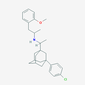 molecular formula C28H36ClNO B5032272 N-{1-[3-(4-chlorophenyl)-1-adamantyl]ethyl}-1-(2-methoxyphenyl)-2-propanamine 