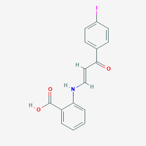 molecular formula C16H12INO3 B503228 2-{[3-(4-Iodophenyl)-3-oxo-1-propenyl]amino}benzoic acid 