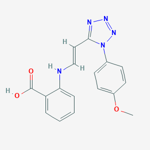 molecular formula C17H15N5O3 B503229 2-({2-[1-(4-methoxyphenyl)-1H-tetraazol-5-yl]vinyl}amino)benzoic acid 