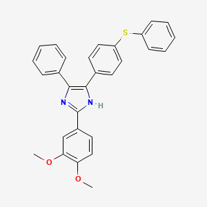 2-(3,4-dimethoxyphenyl)-5-phenyl-4-[4-(phenylthio)phenyl]-1H-imidazole