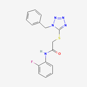 molecular formula C16H14FN5OS B5032302 2-[(1-benzyl-1H-tetrazol-5-yl)thio]-N-(2-fluorophenyl)acetamide 