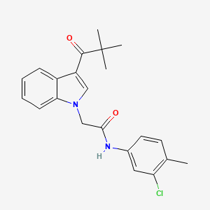 N-(3-chloro-4-methylphenyl)-2-[3-(2,2-dimethylpropanoyl)-1H-indol-1-yl]acetamide