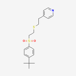 molecular formula C19H25NO2S2 B5032339 4-[2-({2-[(4-tert-butylphenyl)sulfonyl]ethyl}thio)ethyl]pyridine 