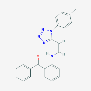 molecular formula C23H19N5O B503234 [2-({2-[1-(4-methylphenyl)-1H-tetraazol-5-yl]vinyl}amino)phenyl](phenyl)methanone 