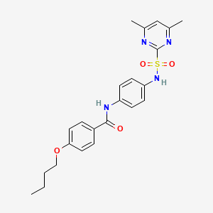 4-butoxy-N-(4-{[(4,6-dimethyl-2-pyrimidinyl)sulfonyl]amino}phenyl)benzamide