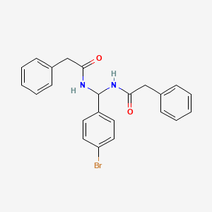 molecular formula C23H21BrN2O2 B5032373 N,N'-[(4-溴苯基)亚甲基]双(2-苯基乙酰胺) 