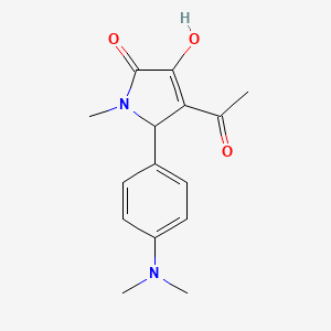 molecular formula C15H18N2O3 B5032386 4-acetyl-5-[4-(dimethylamino)phenyl]-3-hydroxy-1-methyl-1,5-dihydro-2H-pyrrol-2-one 