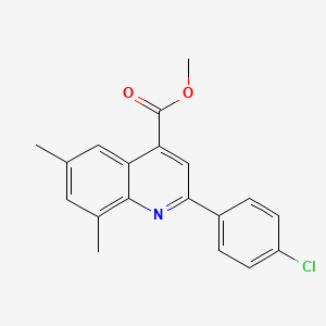 molecular formula C19H16ClNO2 B5032393 methyl 2-(4-chlorophenyl)-6,8-dimethyl-4-quinolinecarboxylate 