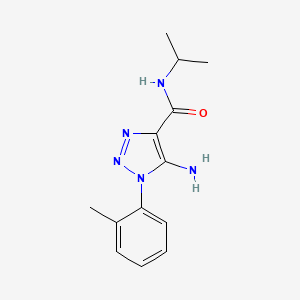 molecular formula C13H17N5O B5032399 5-amino-N-isopropyl-1-(2-methylphenyl)-1H-1,2,3-triazole-4-carboxamide 