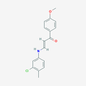 molecular formula C17H16ClNO2 B503241 3-(3-Chloro-4-methylanilino)-1-(4-methoxyphenyl)-2-propen-1-one 