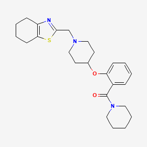 2-({4-[2-(1-piperidinylcarbonyl)phenoxy]-1-piperidinyl}methyl)-4,5,6,7-tetrahydro-1,3-benzothiazole